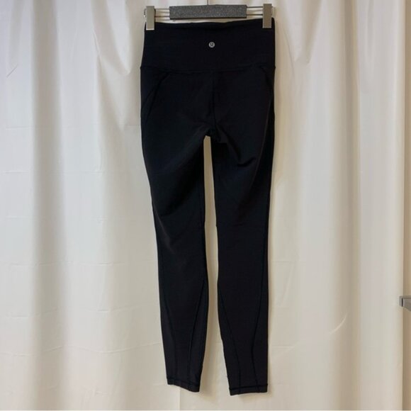 Lululemon Wunder Under High-Rise Tight Ribbed 28" Black Size 4 - Picture 4 of 8